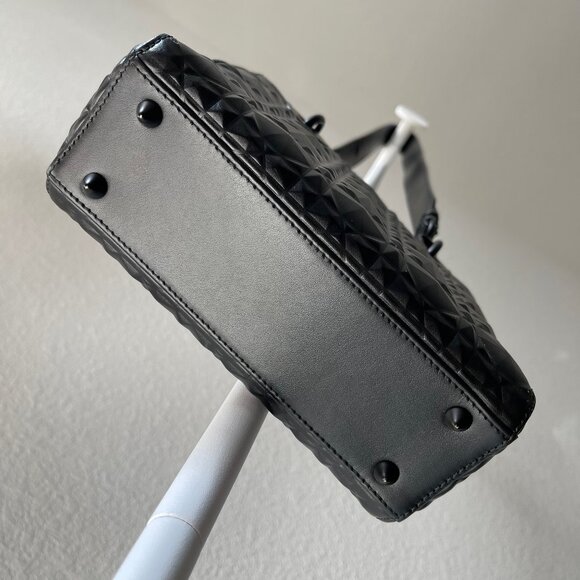 Small Lady Dior Black Diamond Cannage Top Handle Bag - Picture 8 of 16